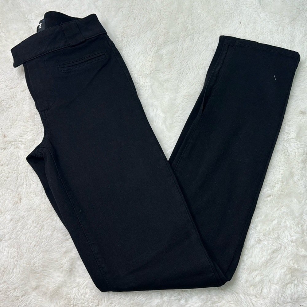 Paige Constance skinny welt pockets black shadow pants